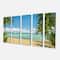 Designart - Palms at Caribbean Beach - Seashore Photo Canvas Art Print